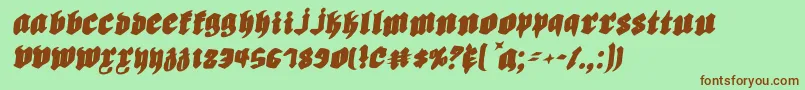 Biergartenri Font – Brown Fonts on Green Background