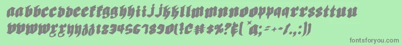 Biergartenri Font – Gray Fonts on Green Background