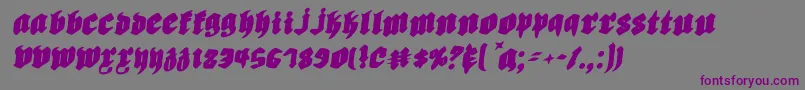 Biergartenri Font – Purple Fonts on Gray Background