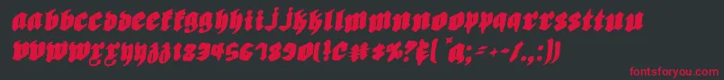 Biergartenri Font – Red Fonts on Black Background