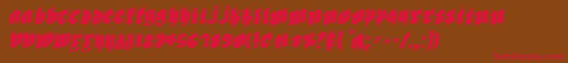 Biergartenri Font – Red Fonts on Brown Background