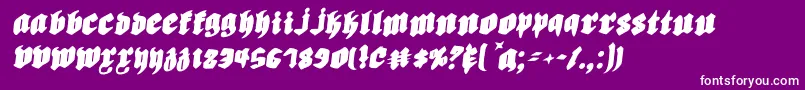 Biergartenri Font – White Fonts on Purple Background