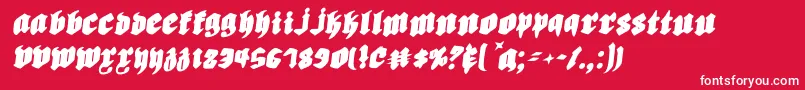 Biergartenri Font – White Fonts on Red Background