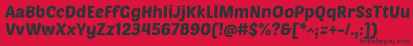 PoetsenoneRegular Font – Black Fonts on Red Background