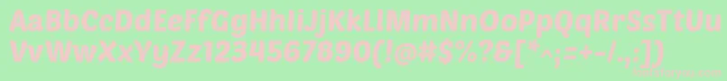 PoetsenoneRegular Font – Pink Fonts on Green Background