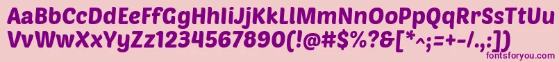 PoetsenoneRegular Font – Purple Fonts on Pink Background