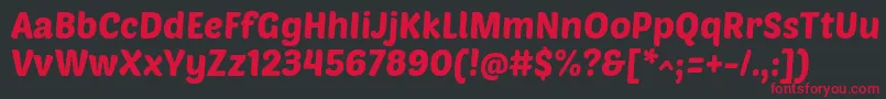 PoetsenoneRegular Font – Red Fonts on Black Background