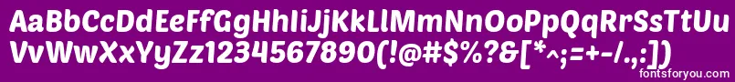PoetsenoneRegular Font – White Fonts on Purple Background