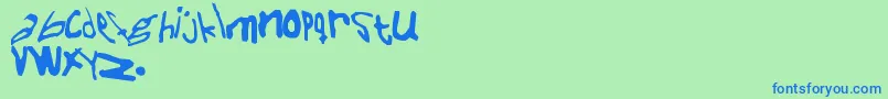 Naiveer Font – Blue Fonts on Green Background