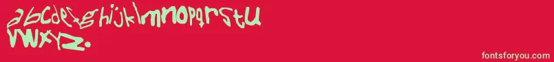 Naiveer Font – Green Fonts on Red Background