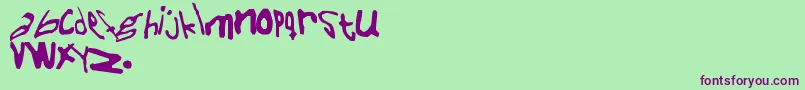 Naiveer Font – Purple Fonts on Green Background