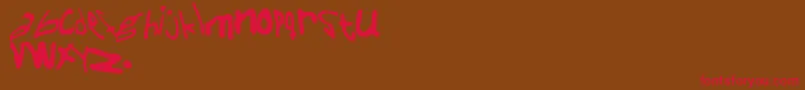 Naiveer Font – Red Fonts on Brown Background
