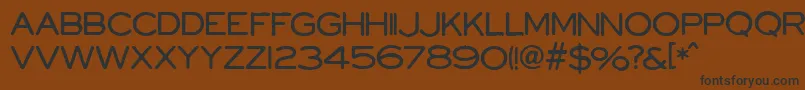 PowellAndGeary-fontti – mustat fontit ruskealla taustalla