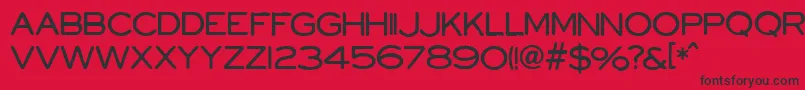 PowellAndGeary Font – Black Fonts on Red Background