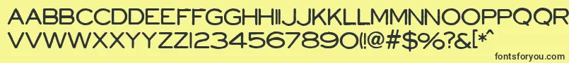 PowellAndGeary Font – Black Fonts on Yellow Background