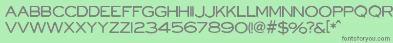 フォントPowellAndGeary – 緑の背景に灰色の文字