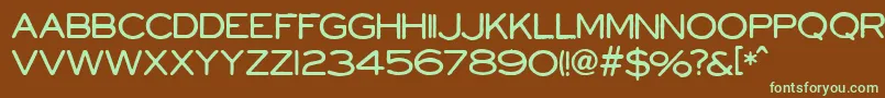 PowellAndGeary-fontti – vihreät fontit ruskealla taustalla