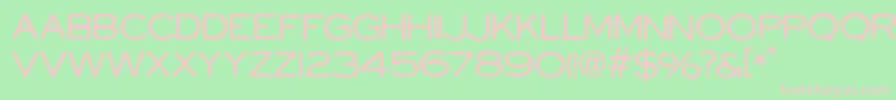 PowellAndGeary-fontti – vaaleanpunaiset fontit vihreällä taustalla
