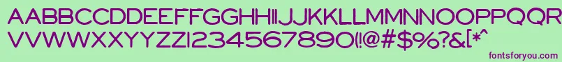 PowellAndGeary Font – Purple Fonts on Green Background