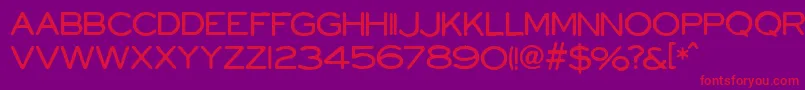 PowellAndGeary Font – Red Fonts on Purple Background