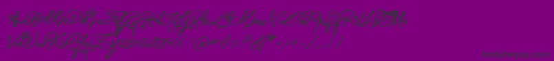 フォントHerencia – 紫の背景に黒い文字