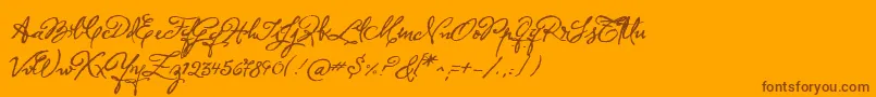Herencia Font – Brown Fonts on Orange Background