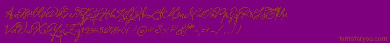 Weitere Informationen zur Herencia-Schriftart Herencia-Schriftart – Braune Schriften auf violettem Hintergrund