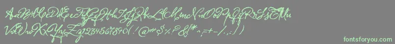 Herencia Font – Green Fonts on Gray Background