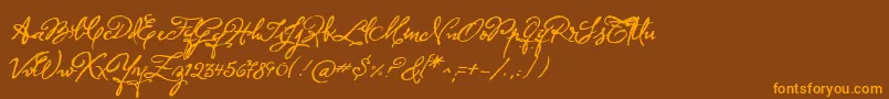 Herencia Font – Orange Fonts on Brown Background