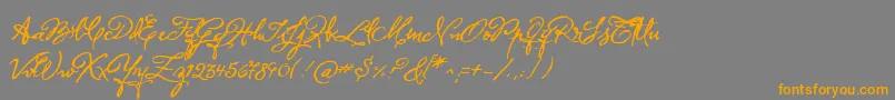 Herencia Font – Orange Fonts on Gray Background