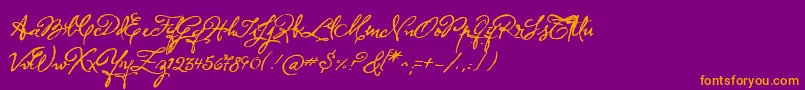 fuente Herencia – Fuentes Naranjas Sobre Fondo Morado