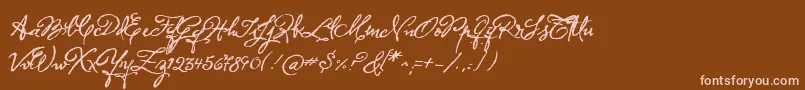 More about Herencia Font Herencia Font – Pink Fonts on Brown Background