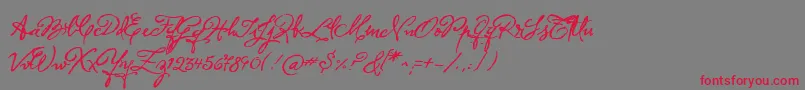 Herencia Font – Red Fonts on Gray Background