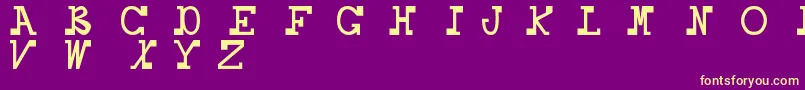 Fonte Dabosscaps – fontes amarelas em um fundo roxo
