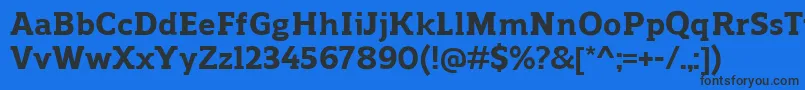 ReganslabExtrabold Font – Black Fonts on Blue Background