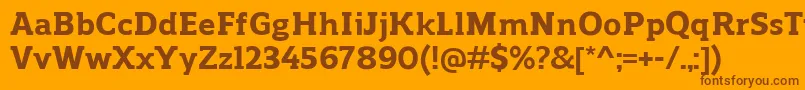 ReganslabExtrabold Font – Brown Fonts on Orange Background