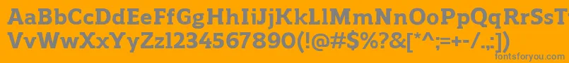 ReganslabExtrabold Font – Gray Fonts on Orange Background