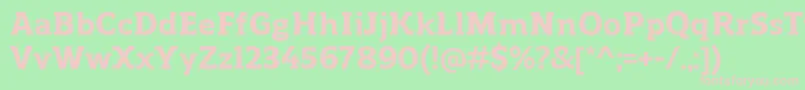 ReganslabExtrabold Font – Pink Fonts on Green Background