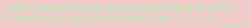 Kabelitcteemed Font – Green Fonts on Pink Background