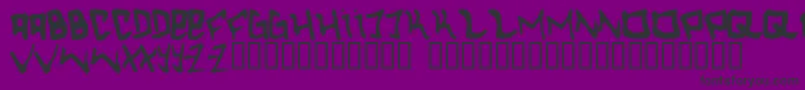 フォントHc – 紫の背景に黒い文字