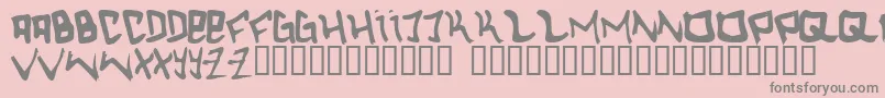 フォントHc – ピンクの背景に灰色の文字