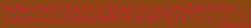 BirchC Font – Red Fonts on Brown Background