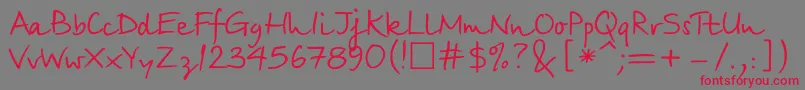 BirchC Font – Red Fonts on Gray Background