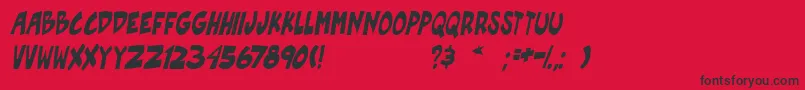 PgRoofRunnersActiveIt Font – Black Fonts on Red Background