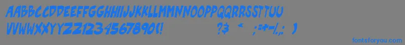 PgRoofRunnersActiveIt Font – Blue Fonts on Gray Background