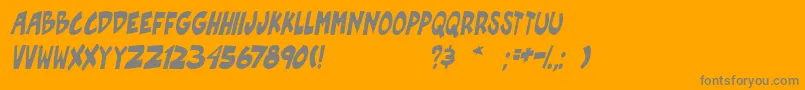 PgRoofRunnersActiveIt Font – Gray Fonts on Orange Background