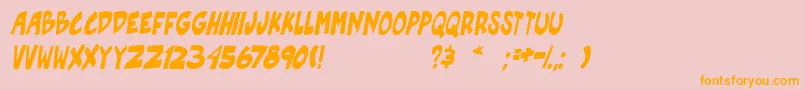 PgRoofRunnersActiveIt Font – Orange Fonts on Pink Background
