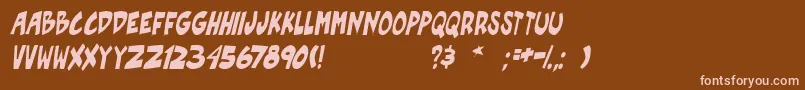 PgRoofRunnersActiveIt Font – Pink Fonts on Brown Background