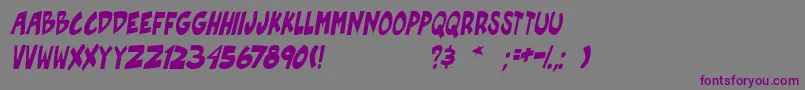 PgRoofRunnersActiveIt Font – Purple Fonts on Gray Background