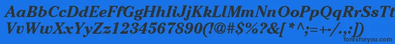 ItcCheltenhamLtBoldItalic Font – Black Fonts on Blue Background